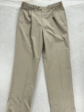 Austin Reed Pleated Chino Pants Beige Men's 38 LONG (UNHEMMED) New With Tags